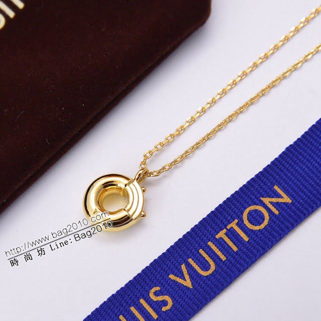 Louis Vuitton新款飾品 路易威登字母O項鏈 LV簡約字母金色鎖骨鏈  zglv2183
